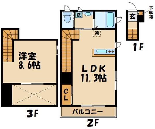 サンライズ西つつじヶ丘の物件間取画像